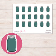 DDZ-5940 planner sticker sheet with enlarged sticker detail