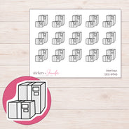 DDZ-5943 planner sticker sheet with enlarged sticker detail