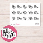 DDZ-5945 planner sticker sheet with enlarged sticker detail