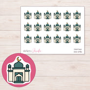 DDZ-5951 planner sticker sheet with enlarged sticker detail