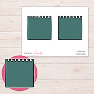 DDZ-5956 planner sticker sheet with enlarged sticker detail