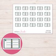 DDZ-5958 planner sticker sheet with enlarged sticker detail