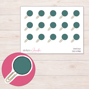 DDZ-5985 planner sticker sheet with enlarged sticker detail