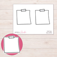 DDZ-5990 planner sticker sheet with enlarged sticker detail