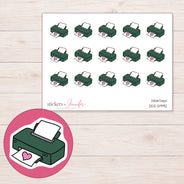 DDZ-5992 planner sticker sheet with enlarged sticker detail