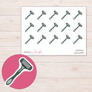 DDZ-5999 planner sticker sheet with enlarged sticker detail