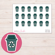 DDZ-6001 planner sticker sheet with enlarged sticker detail