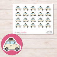 DDZ-6003 planner sticker sheet with enlarged sticker detail