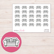 DDZ-6005 planner sticker sheet with enlarged sticker detail