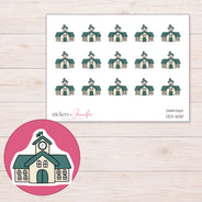 DDZ-6010 planner sticker sheet with enlarged sticker detail