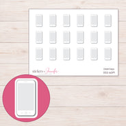DDZ-6019 planner sticker sheet with enlarged sticker detail