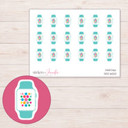 DDZ-6020 planner sticker sheet with enlarged sticker detail