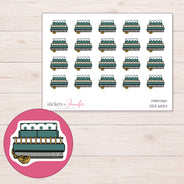 DDZ-6024 planner sticker sheet with enlarged sticker detail