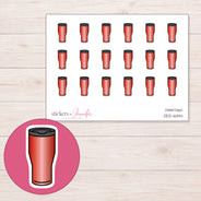 DDZ-6044 planner sticker sheet with enlarged sticker detail