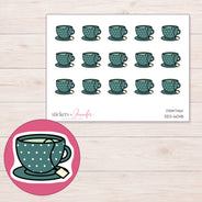 DDZ-6048 planner sticker sheet with enlarged sticker detail