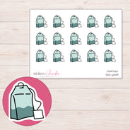 DDZ-6049 planner sticker sheet with enlarged sticker detail