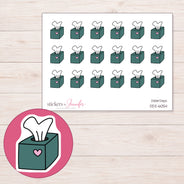 DDZ-6054 planner sticker sheet with enlarged sticker detail