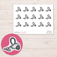DDZ-6064 planner sticker sheet with enlarged sticker detail