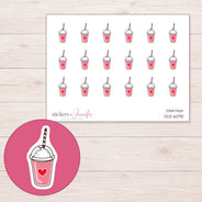 DDZ-6090 planner sticker sheet with enlarged sticker detail