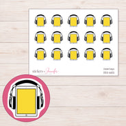 DDZ-6102 planner sticker sheet with enlarged sticker detail