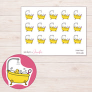 DDZ-6115 planner sticker sheet with enlarged sticker detail