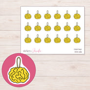 DDZ-6116 planner sticker sheet with enlarged sticker detail
