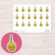 DDZ-6122 planner sticker sheet with enlarged sticker detail