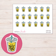 DDZ-6125 planner sticker sheet with enlarged sticker detail