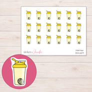 DDZ-6129 planner sticker sheet with enlarged sticker detail
