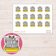 DDZ-6145 planner sticker sheet with enlarged sticker detail