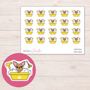 DDZ-6146 planner sticker sheet with enlarged sticker detail