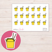 DDZ-6147 planner sticker sheet with enlarged sticker detail