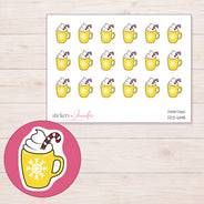 DDZ-6148 planner sticker sheet with enlarged sticker detail