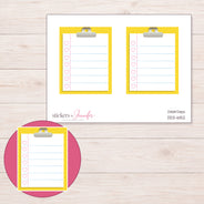DDZ-6152 planner sticker sheet with enlarged sticker detail