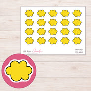 DDZ-6155 planner sticker sheet with enlarged sticker detail