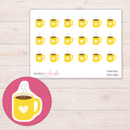 DDZ-6156 planner sticker sheet with enlarged sticker detail