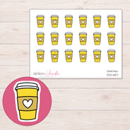 DDZ-6157 planner sticker sheet with enlarged sticker detail