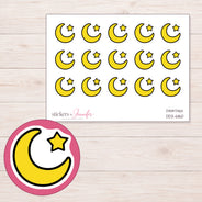 DDZ-6160 planner sticker sheet with enlarged sticker detail