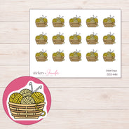 DDZ-6161 planner sticker sheet with enlarged sticker detail