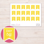 DDZ-6169 planner sticker sheet with enlarged sticker detail