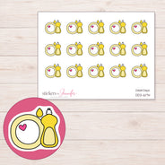 DDZ-6174 planner sticker sheet with enlarged sticker detail