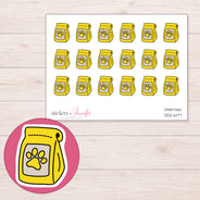 DDZ-6177 planner sticker sheet with enlarged sticker detail