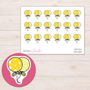 DDZ-6180 planner sticker sheet with enlarged sticker detail
