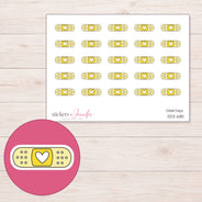 DDZ-6181 planner sticker sheet with enlarged sticker detail