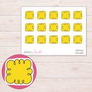 DDZ-6182 planner sticker sheet with enlarged sticker detail