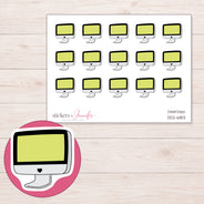 DDZ-6183 planner sticker sheet with enlarged sticker detail