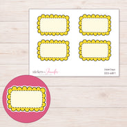 DDZ-6187 planner sticker sheet with enlarged sticker detail