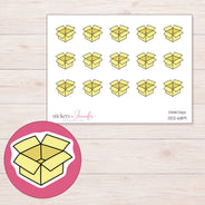 DDZ-6189 planner sticker sheet with enlarged sticker detail