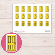 DDZ-6206 planner sticker sheet with enlarged sticker detail