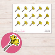 DDZ-6208 planner sticker sheet with enlarged sticker detail